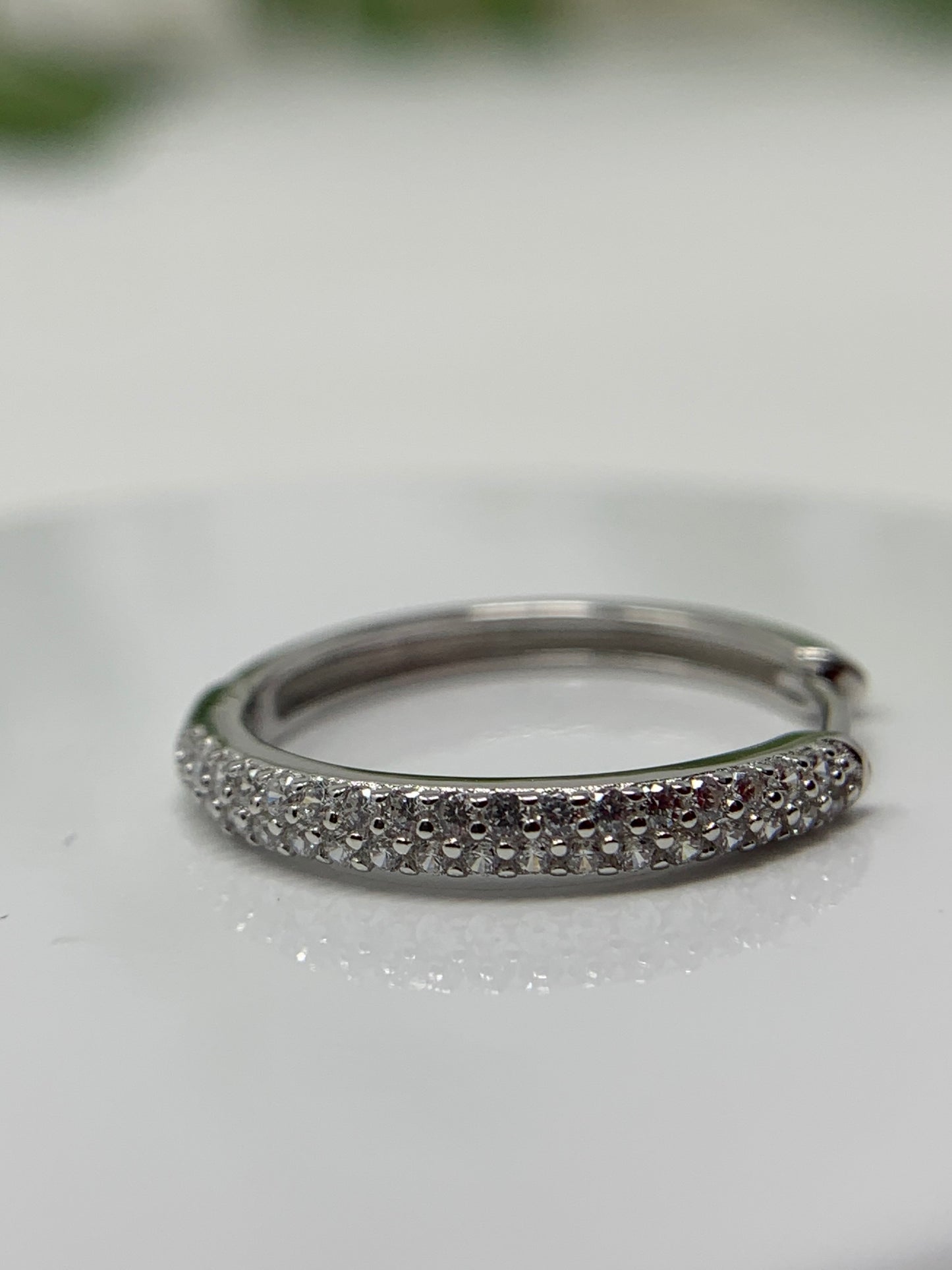 Made from sterling silver with rhodium plated to prevent tarnishing. They are beautifully designed with 34 round cubic zirconia in a prong setting. sterling silver earrings, silver earrings, sterling earrings, mom gift ideas, college graduate gifts, Chrsitmas gifts