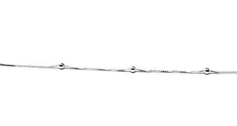 sterling silver anklet, sterling chain with sterling balls, sterling jewelry, silver jewelry
