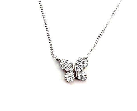 Sterling silver necklace with CZ . gift from dad to daughter, graduation gifts, girlfriend gift ideas, girlfriend jewelry ideas, popular girl necklaces, affordable girl necklaces
