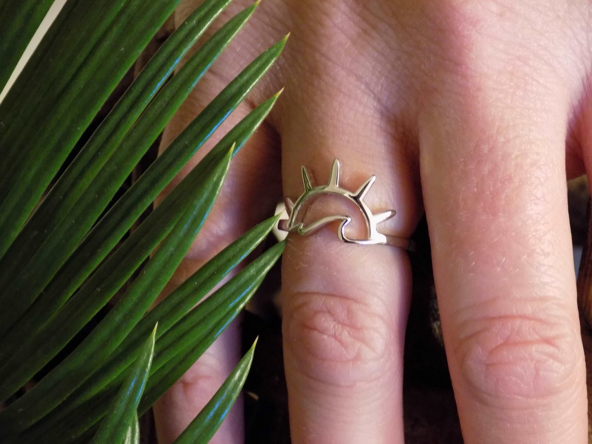 Sterling silver sun & wave ring. 925 sterling silver, sterling silver ring, silver ring, sterling ring, wave ring, sun ring, beach ring, lake ring, lake jewelry, beach jewelry, summer jewelry, tween gifts, teen gifts, trending gifts, popular gits, mom gifts, birthday, holiday, vacation