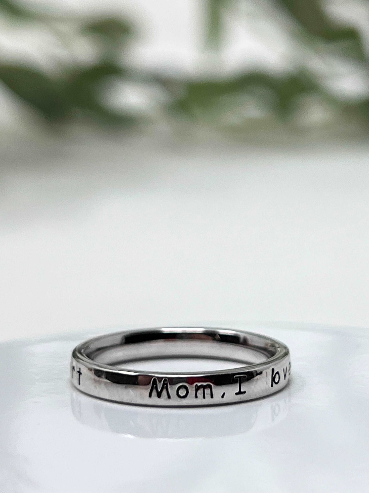 Sterling silver ring, silver ring, sterling ring, mom ring, mother's day, mom gifts, ,child gift to mom , kid gift for mother, mothers day, silver jewelry, sterling jewelry