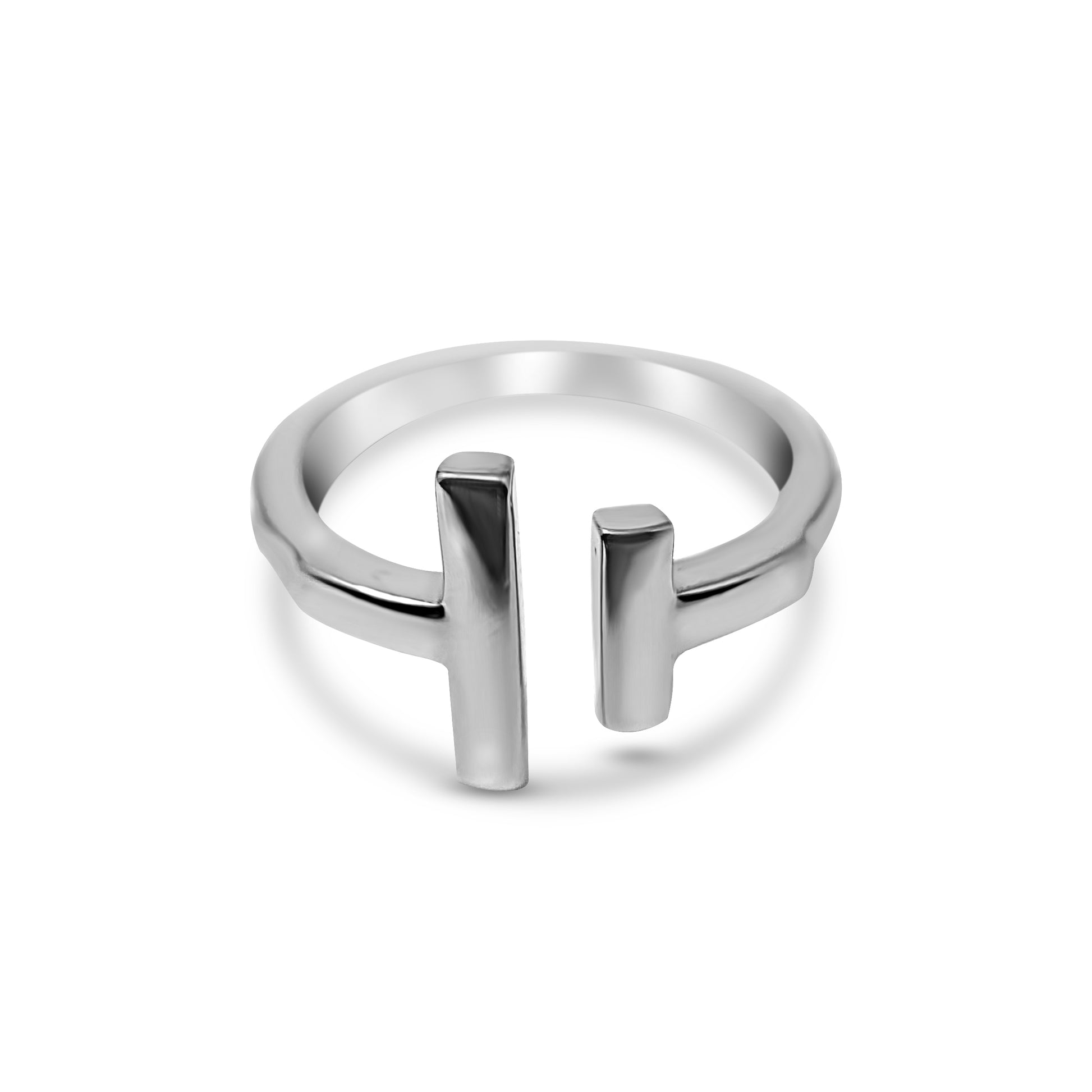 The Cassidy our 925 sterling silver double bar ring. Gift ideas for girlfriend, everyday silver rings, no tarnish rings